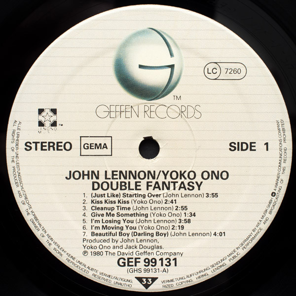 John Lennon & Yoko Ono / Double Fantasy / Vinyl / 70s Pop