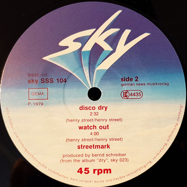 Streetmark / Lovers / Vinyl / Pop / Rock / Sky Records
